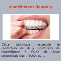 Le blanchiment dentaire